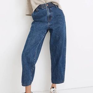 NWT Madewell Pull-On Balloon Jeans in Morningside Wash: TENCEL™ Denim Edition